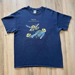 Traffic Shootout At The Fantasy Factory Blue Album Cover Shirt Size Large Rock